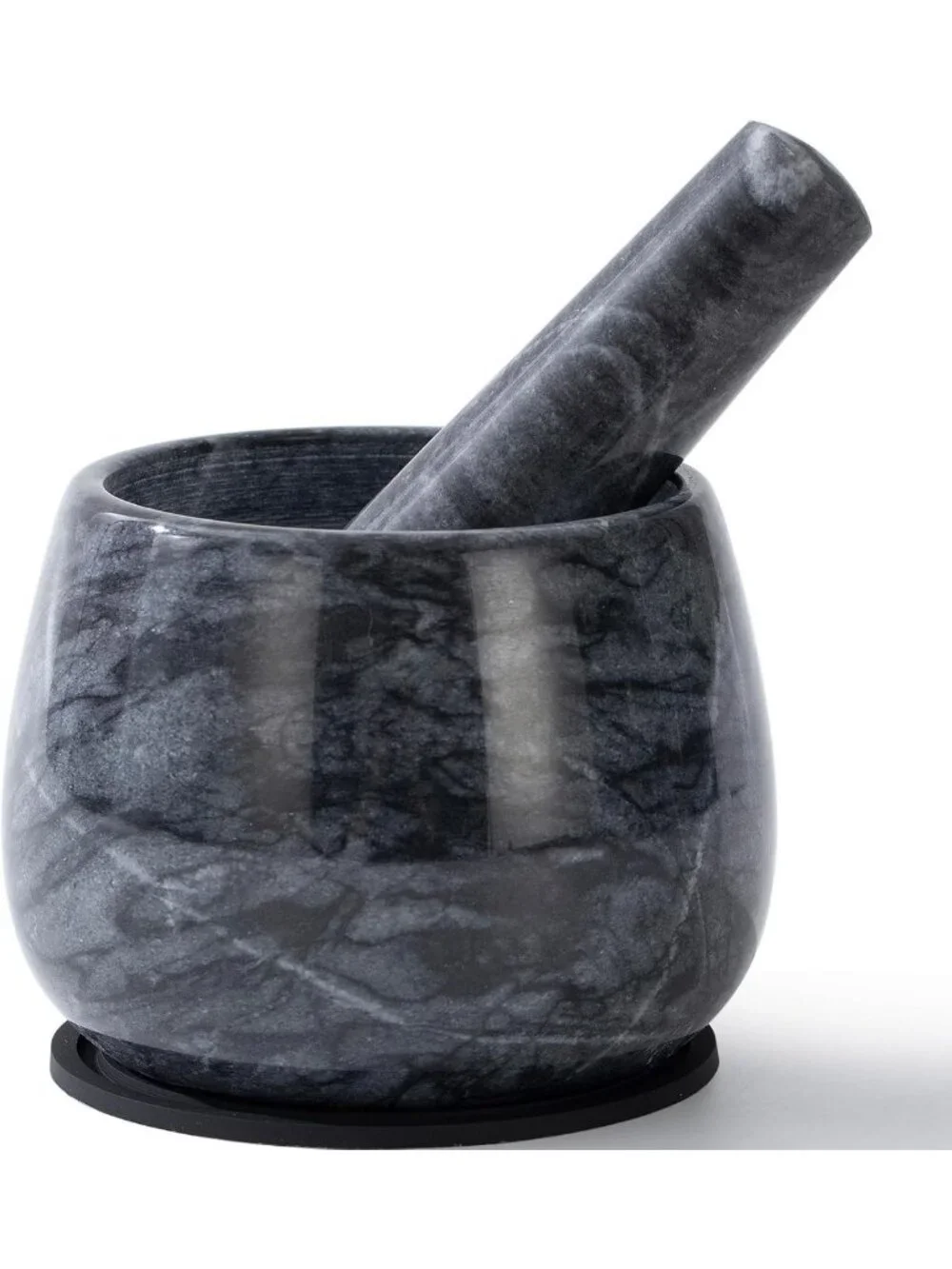 Natural Marble Mortar and Pestle Set - Heavy Duty Spice & Herb Grinder, 1.5 Cup
